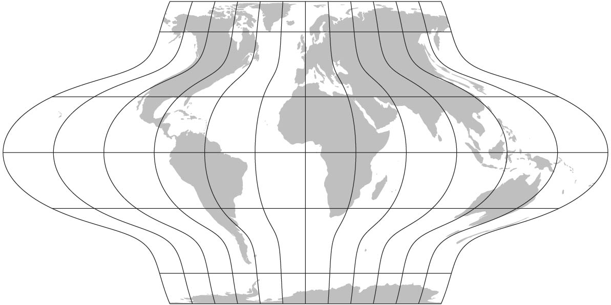 Hufnagel's map projection family